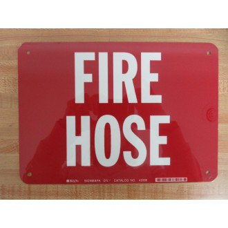 Brady 43306 Fire Hose Sign (Pack of 5) - New No Box
