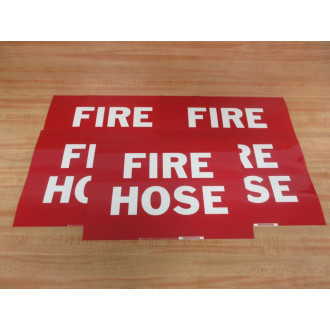 Brady 85278 Fire Hose Sign (Pack of 5) - New No Box
