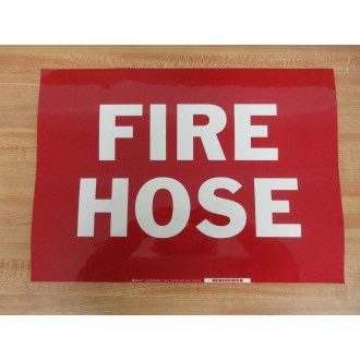 Brady 85278 Fire Hose Sign (Pack of 5) - New No Box