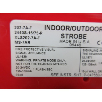Edwards Signaling 202-7A-T Strobe Light 2027AT - New No Box