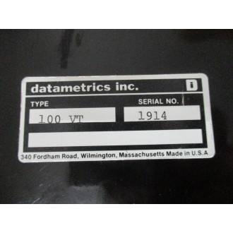 Datametrics 100VT Airflow Meter - Used