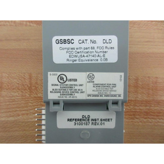 Edwards Signaling GSBSC DLD Alarm Control - New No Box