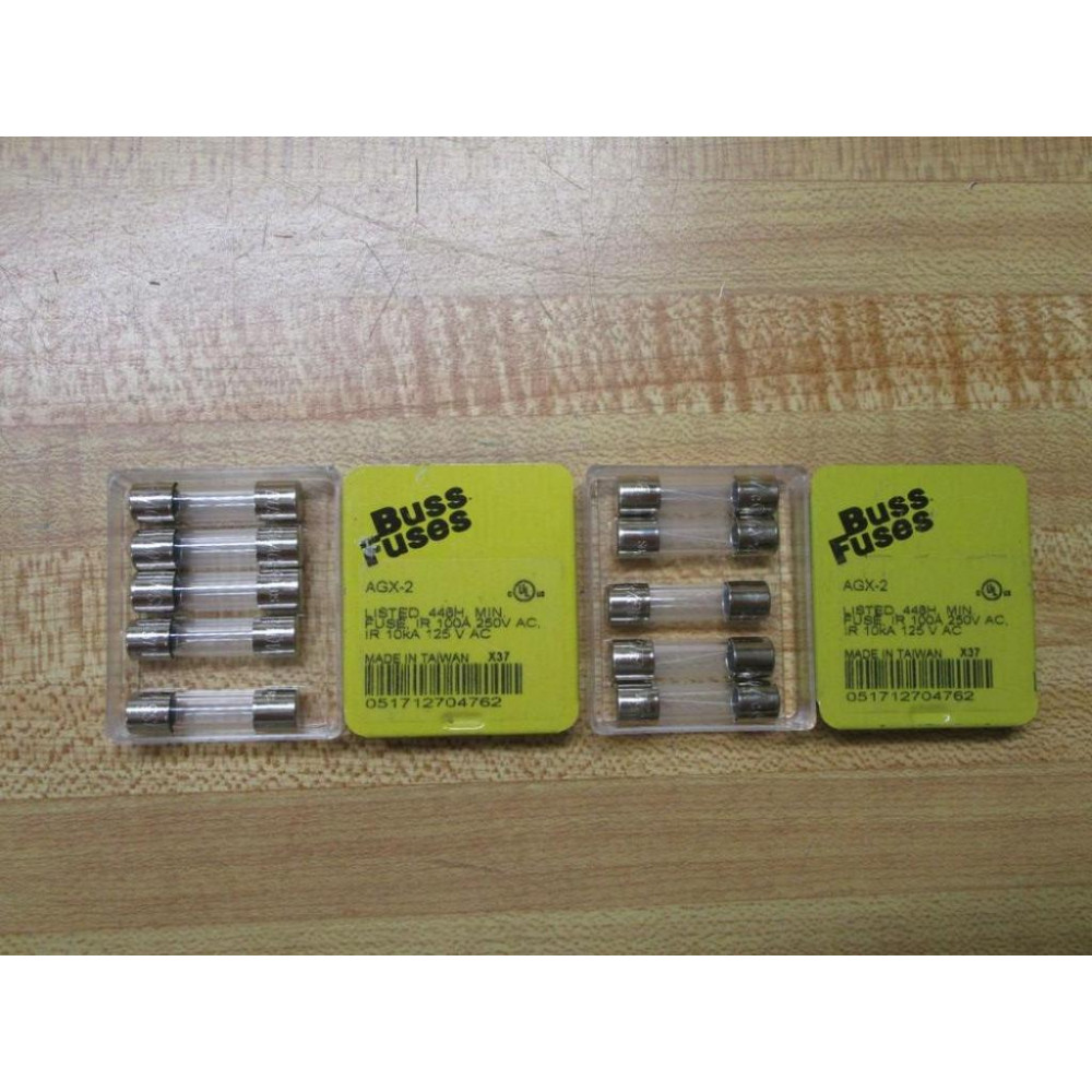 Buss AGX-2 Bussmann Fuse Cross Ref 6F057 Fine Wire Element (Pack of 10)