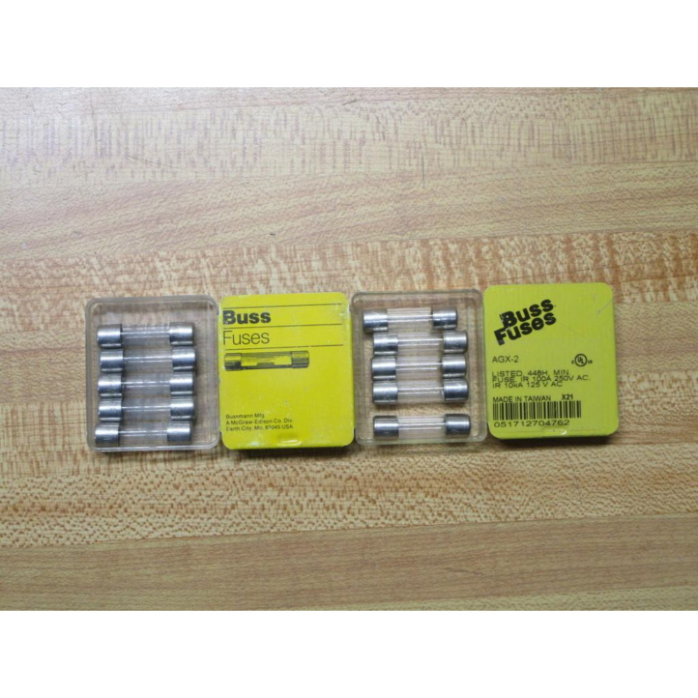 Buss AGX-2 Bussmann Fuse Cross Ref 6F057 Jagged Wire Element (Pack of 10)