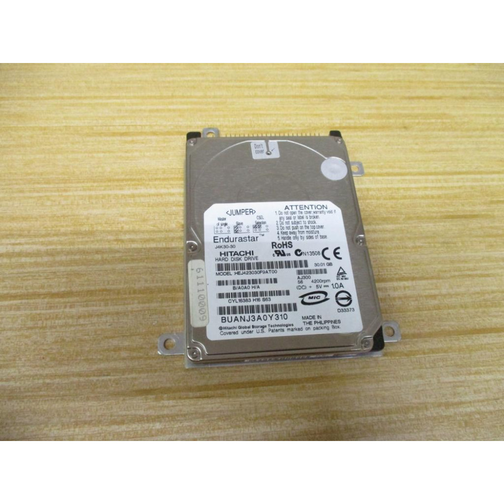 Hitachi HEJ423030F9AT00 Endurastar Hard Disk Drive J4K30-30 - Used