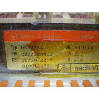 Burkle & Schock 80D-7000 919115 Transformer - New No Box