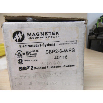 Magnetek SBP2-6-WBS Pendant Station