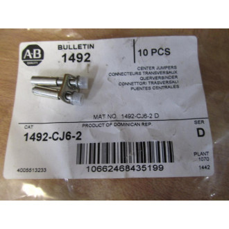 Allen Bradley 1492-CJ6-2 Center Jumper 1492CJ62 (Pack of 9)
