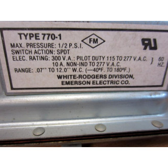 White-Rodgers 770-1 Air Switch 7701