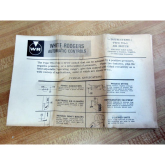 White-Rodgers 770-1 Air Switch 7701