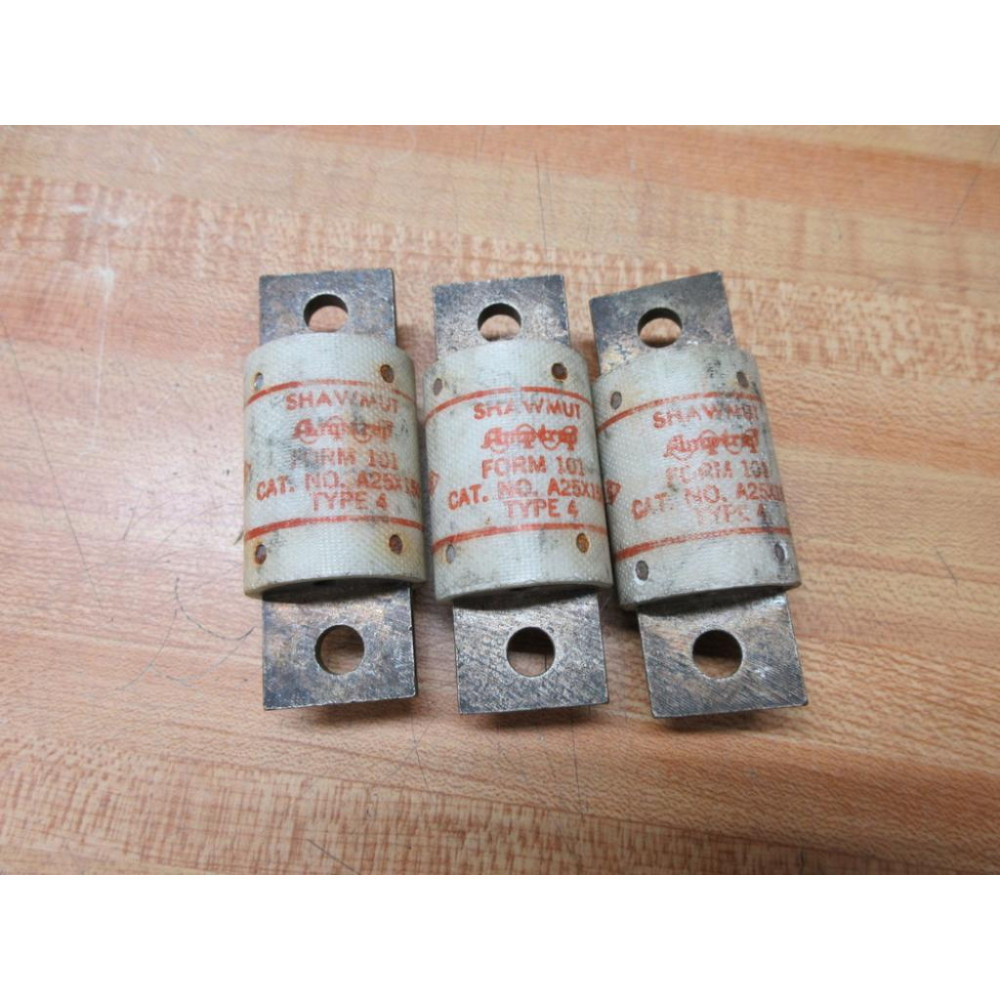 Gould Shawmut Ferraz A25X150 Mersen Amp-Trap Fuse A25X150-4 (Pack of 3) - Used