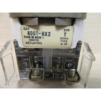 Allen Bradley 800T-HX2 Selector Switch 800THX2 - Used