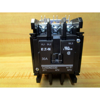 Eaton C25DND330A Cutler-Hammer Contactor C25DND330 Ser. E1, 110-120V