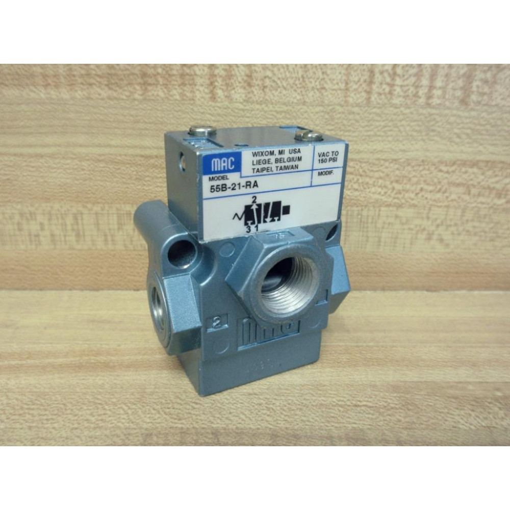 Mac Valves 55B-21-RA Remote Air Pilot Valve 55B21RA - New No Box Mac Valves 55B-21-RA Remote Air Pilot Valve 55B21RA - New No Box