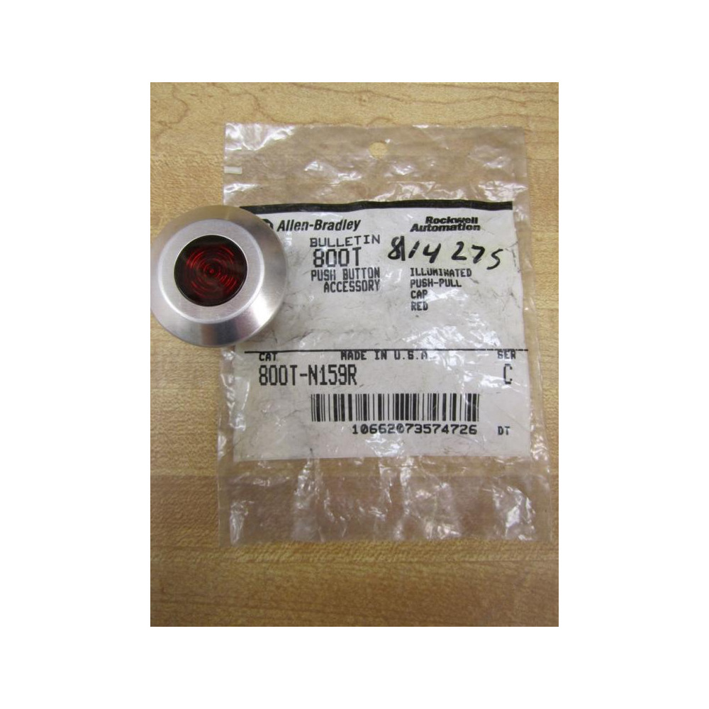 Allen Bradley 800T-N159R Red Cap for Pushbutton 800TN159R