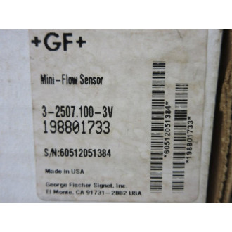Georg Fischer Signet 3-2507.100-3V Mini Flow Sensor 198801733
