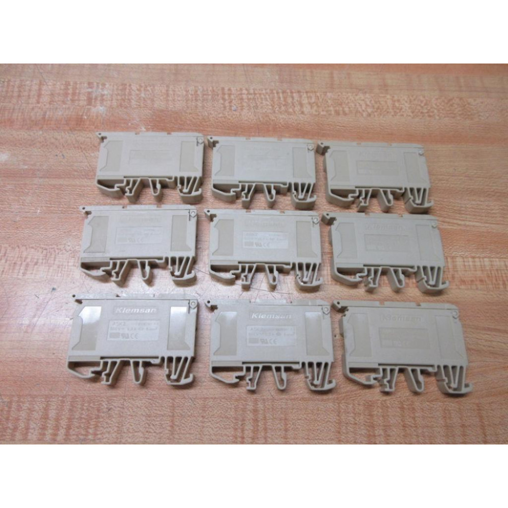 Klemsan ASK-2 Terminal Block ASK2 (Pack of 9) - New No Box