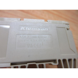 Klemsan ASK-2 Terminal Block ASK2 (Pack of 9) - New No Box