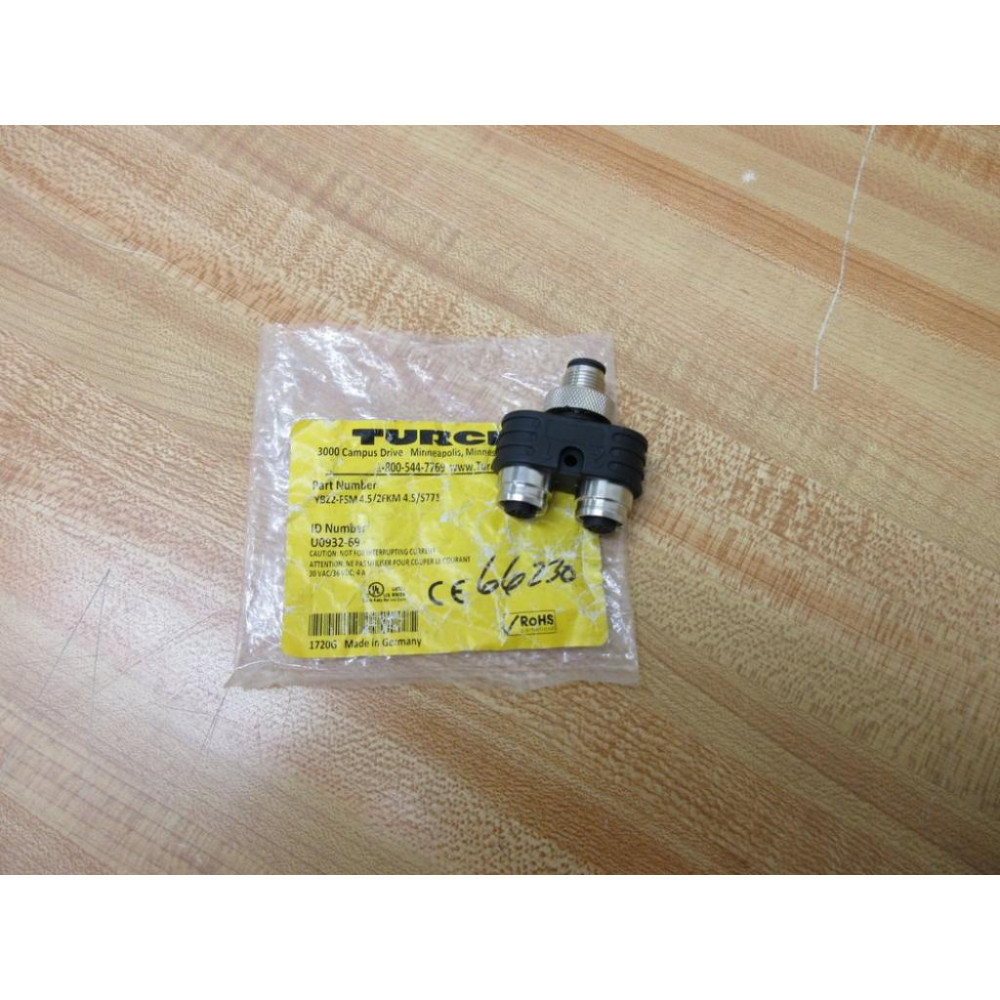 Turck YBZ2-FSM 4.52FKM 4.5S771 Splitter Adaptor YBZ2FSM452FKM45S771