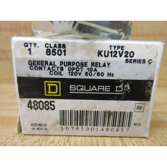 Square D 8501 KU12 Relay V20