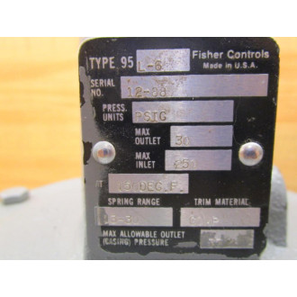 Fisher Controls 95L-6 Regulator 95L6 - New No Box