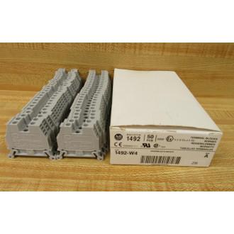 Allen Bradley 1492-W4 Terminal Blocks Gray (Pack of 50)