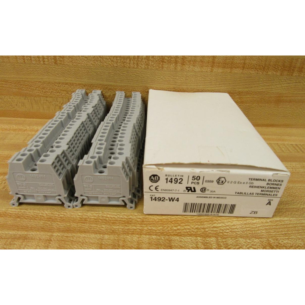 Allen Bradley 1492-W4 Terminal Blocks Gray (Pack of 50)