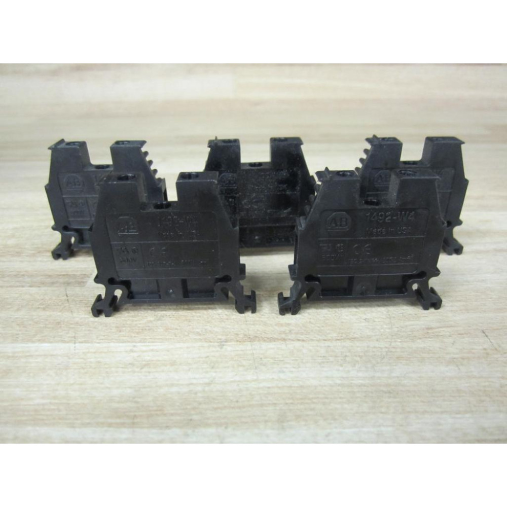 Allen Bradley 1492-W4 Terminal Blocks Black 1492-W4BL (Pack of 5) - New No Box