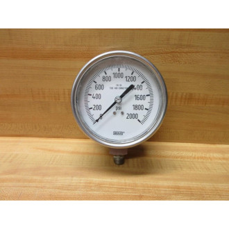 Wika 0-2000 PSI Pressure Gauge 02000 4" Dial - Used