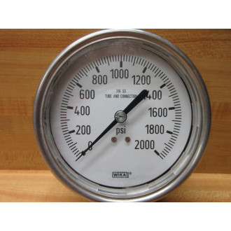 Wika 0-2000 PSI Pressure Gauge 02000 4" Dial - Used