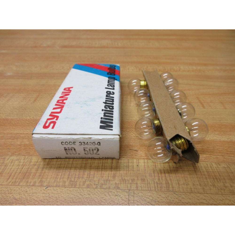 Sylvania 502 Miniature Lamp Light Bulb (Pack of 10)