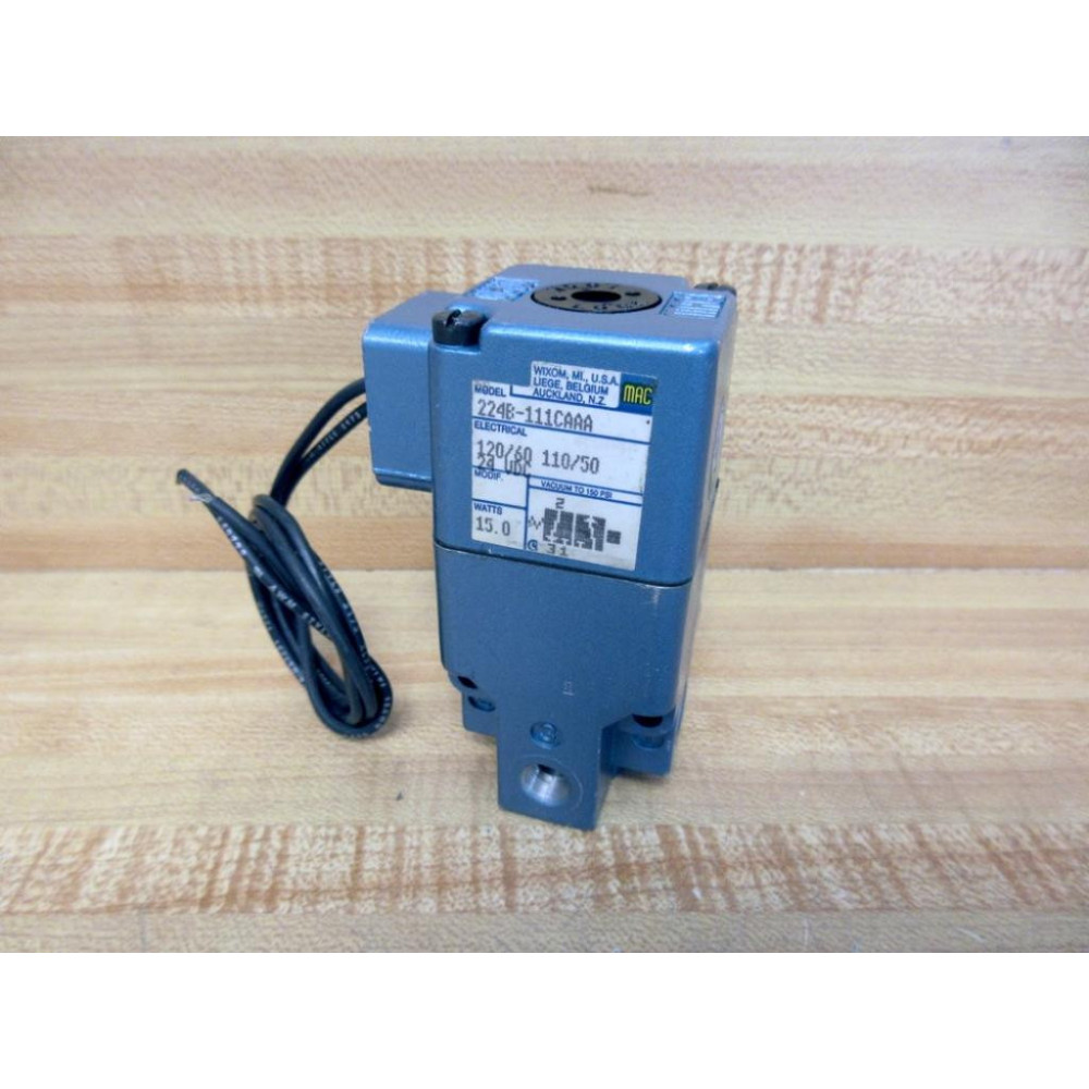 Mac Valves 224B-111CAAA Solenoid Valve 224B111CAAA - New No Box Mac Valves 224B-111CAAA Solenoid Valve 224B111CAAA - New No Box