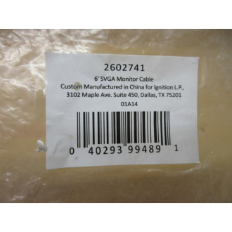 Ignition L.P. 2602741 6' SVGA Monitor Cable 01A14