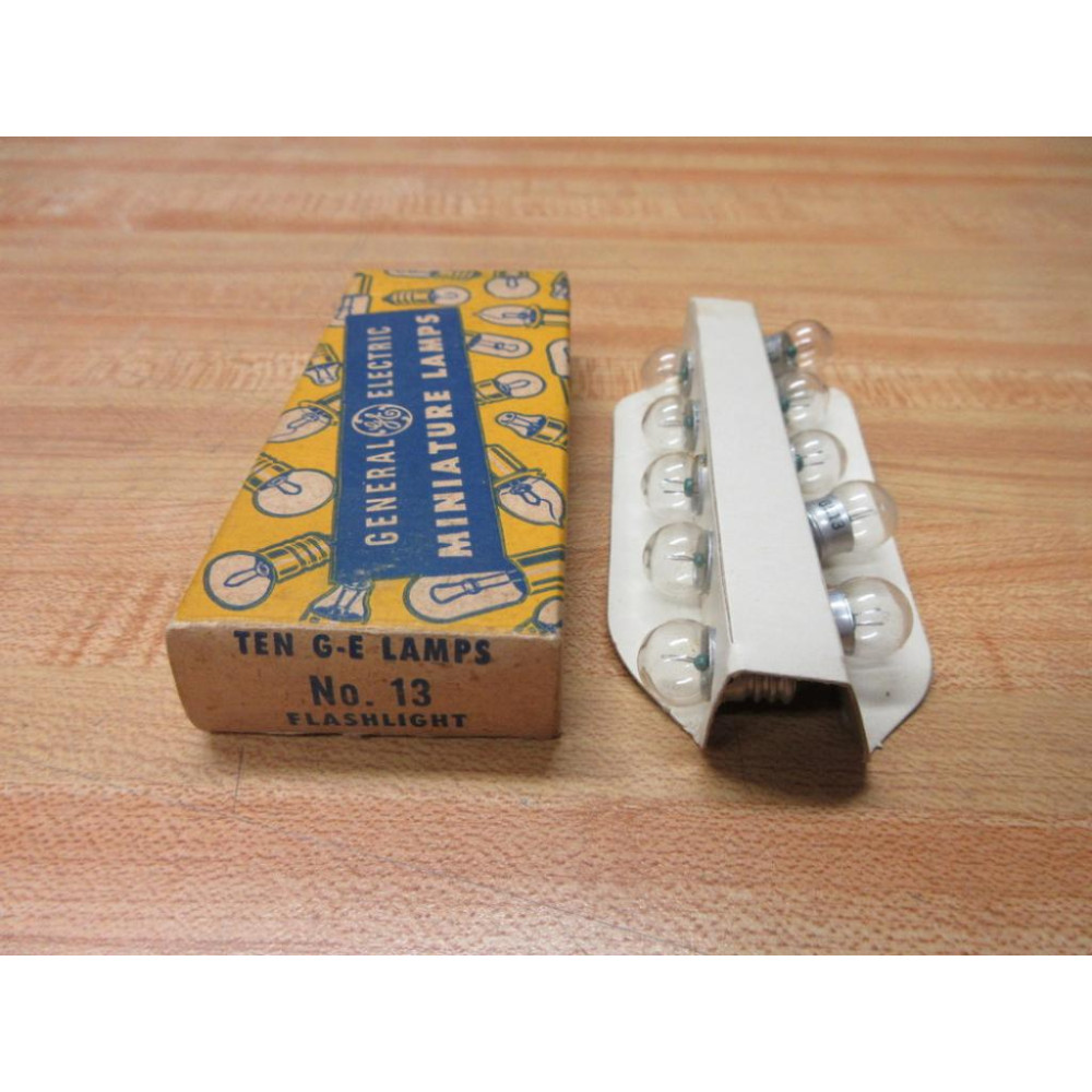 General Electric 13 GE Miniature Lamp Light Bulb GE-13 (Pack of 10)