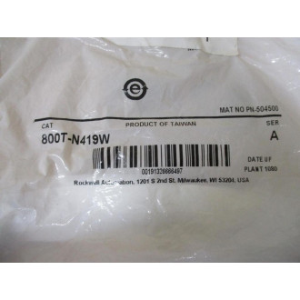 Allen Bradley 800T-N419W Miniature Lamp Light Bulb N419W