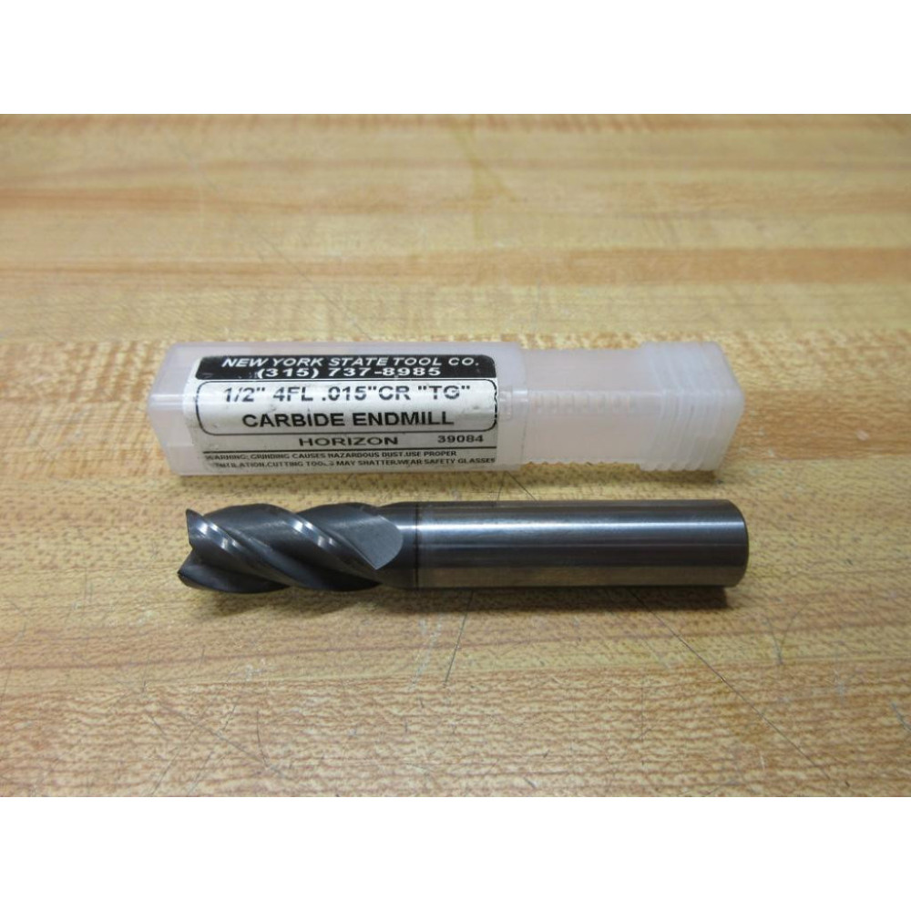 New York State Tool 12" 4FL .015 Carbide Endmill 39084