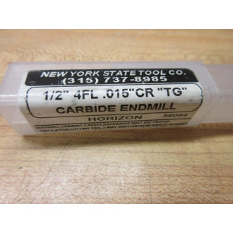 New York State Tool 12" 4FL .015 Carbide Endmill 39084