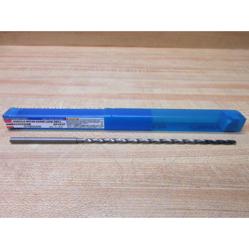 Mitsubishi Materials MWS0330X30DB Solid Carbide Drill VP15TF Mitsubishi Materials MWS0330X30DB Solid Carbide Drill VP15TF