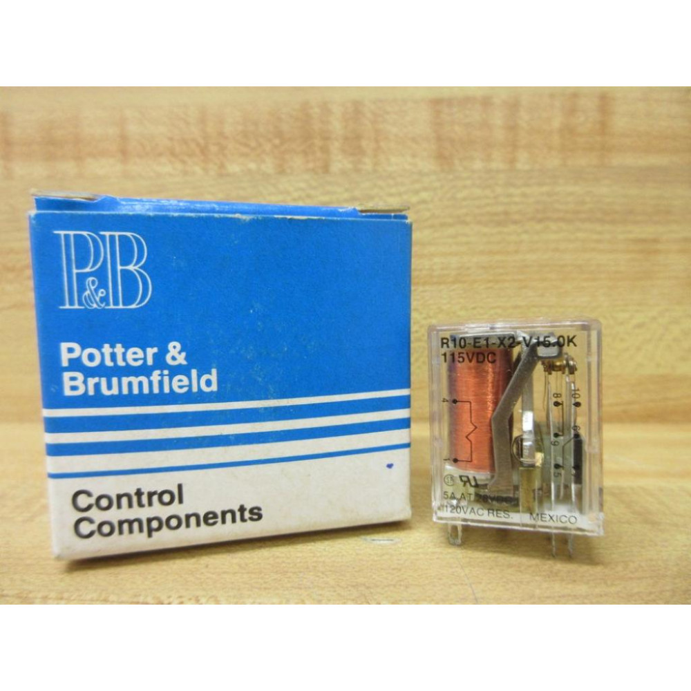 Potter & Brumfield R10-E1-X2-V15.0K-115V DC Relay R10E1X2V150K115VDC