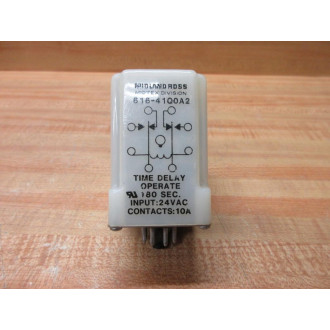 Midland Ross 616-41Q0A2 Time Delay Relay 616-41QOA2 - Used