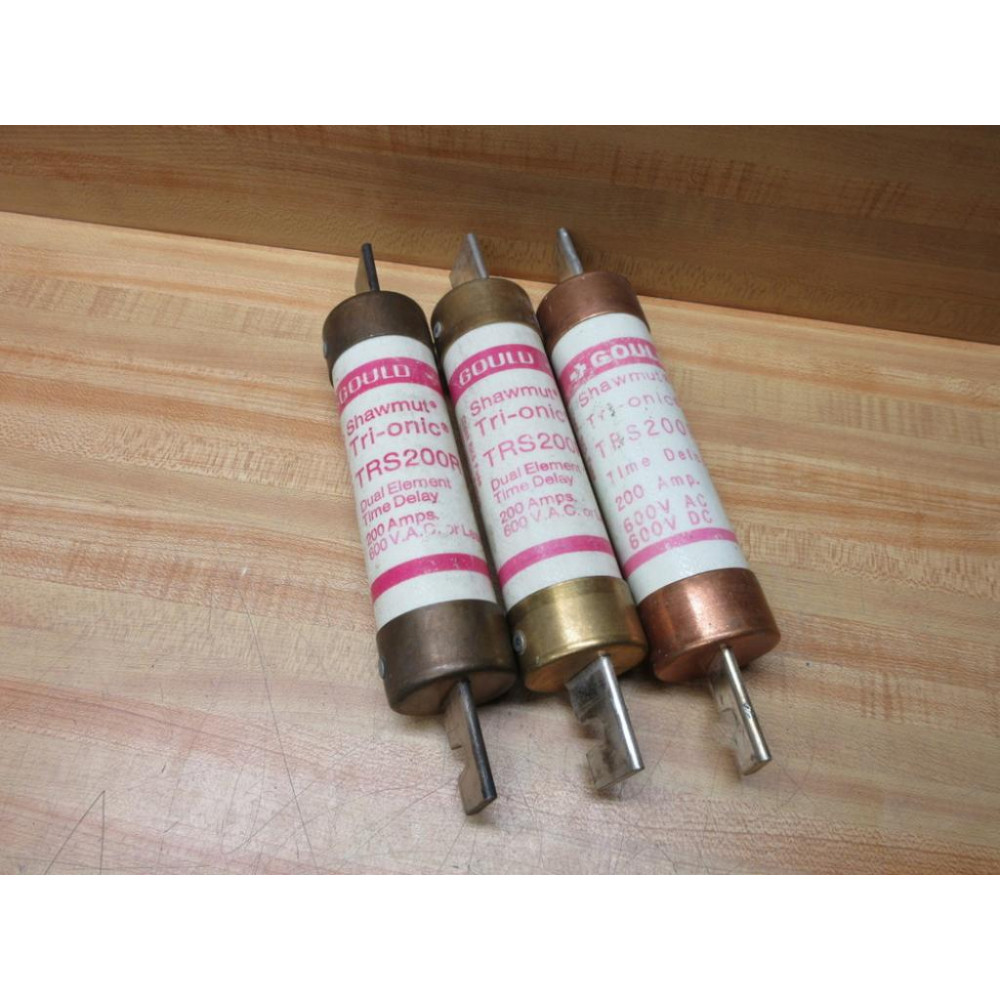 Gould Shawmut Ferraz TRS200R Mersen Fuse Cross Ref 4YZP4 (Pack of 3) - Used