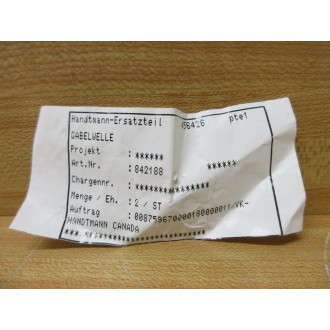 Handtmann 842188 Coupling Shaft - New No Box