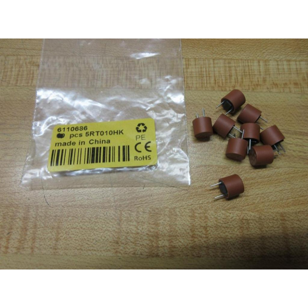 RS PRO 5RT010HK Fuse T1A-250V (Pack of 9)