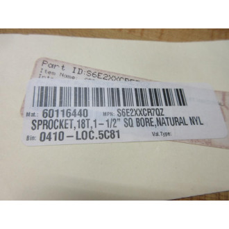 S6E2XXCR7QZ Sprocket - New No Box