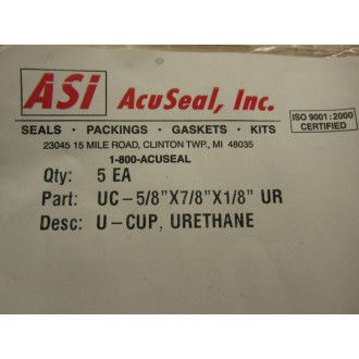 AcuSeal UC-58"X78"X18" UR Urethane O-Rings (Pack of 5)