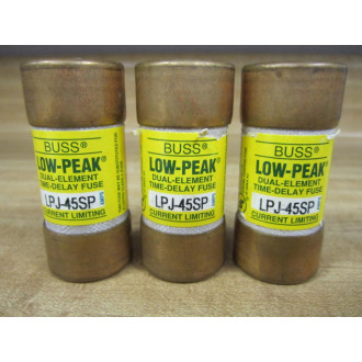 Buss LPJ-45SP Bussmann Fuse Cross Ref 6F367 (Pack of 3) - Used