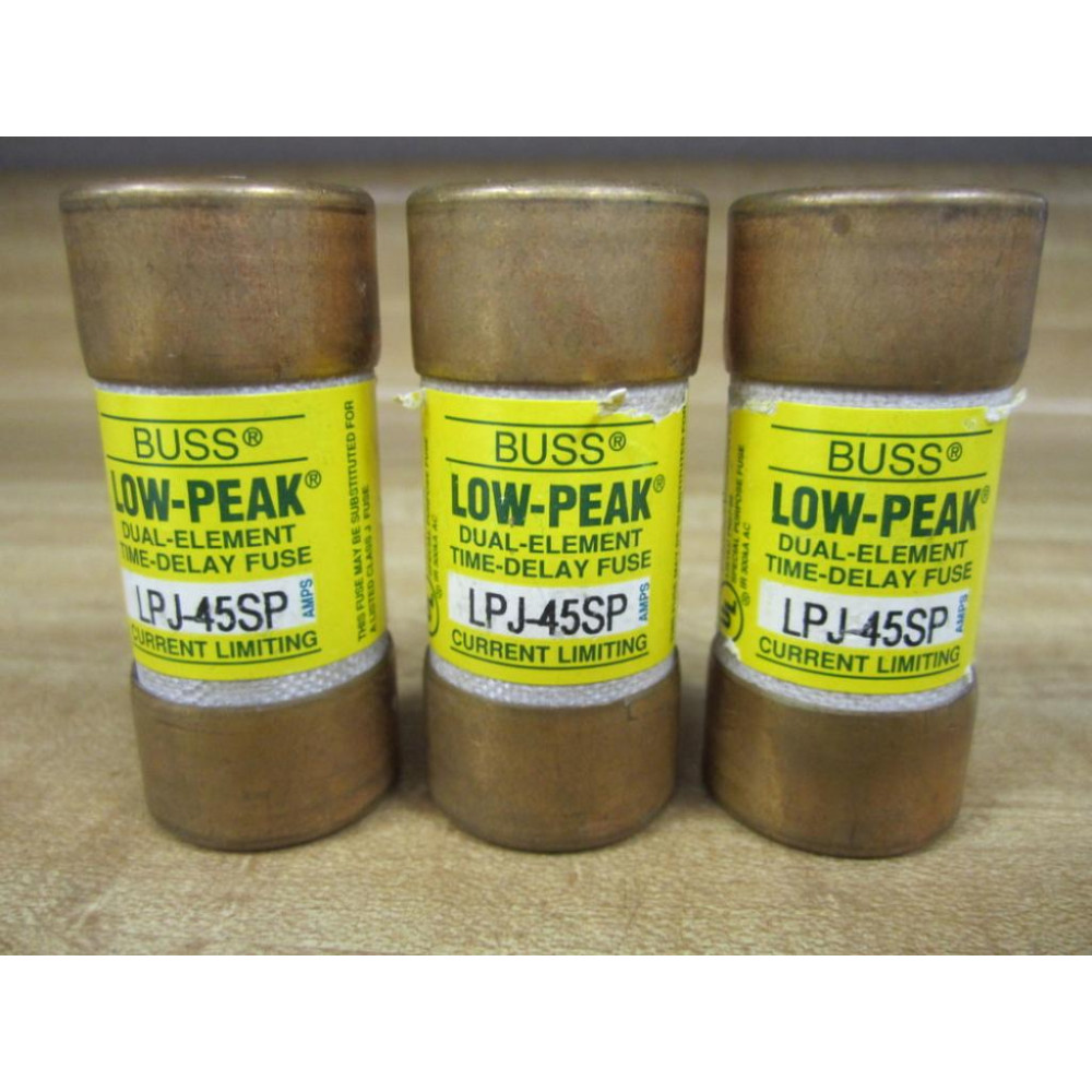 Buss LPJ-45SP Bussmann Fuse Cross Ref 6F367 (Pack of 3) - Used