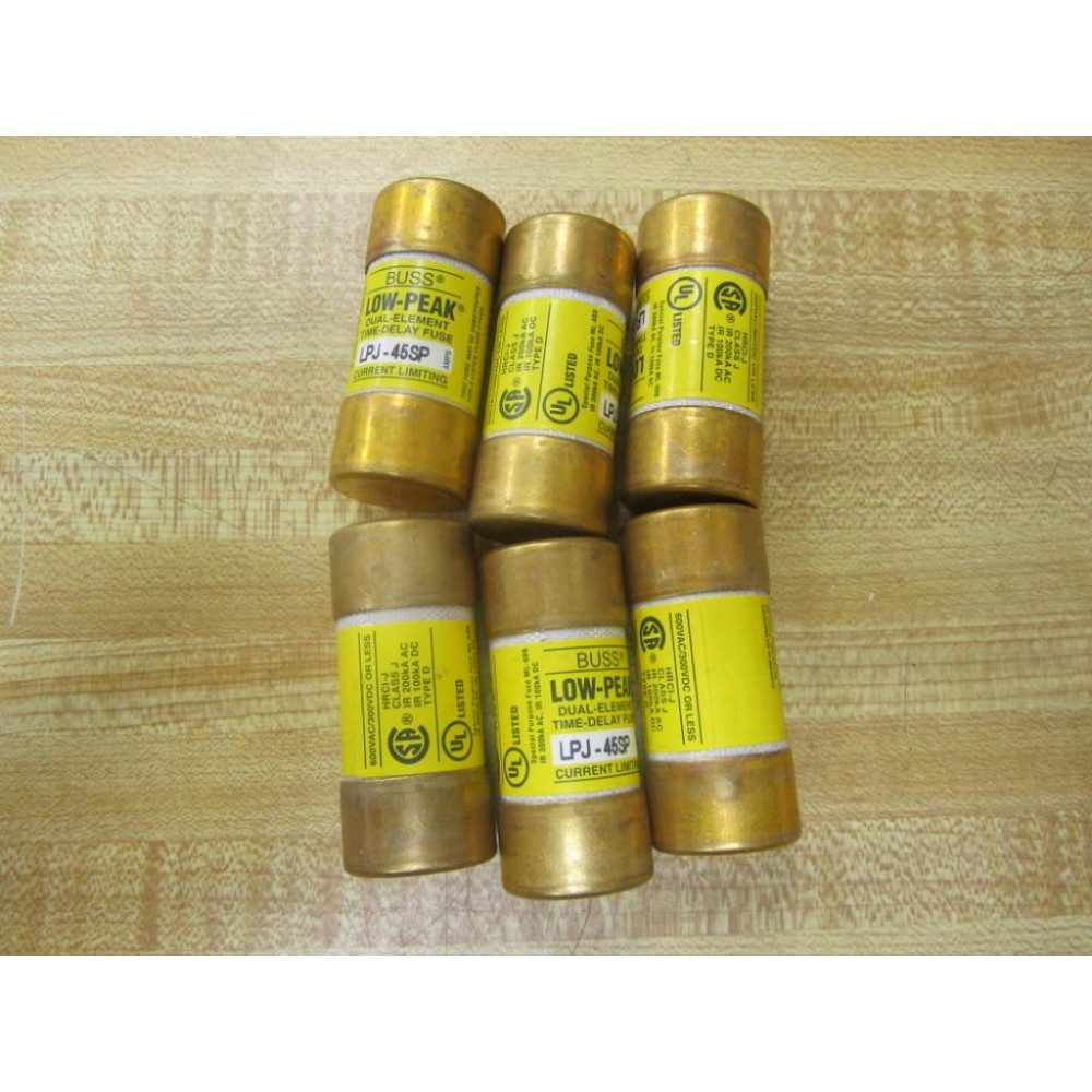Buss LPJ-45SP Bussmann Fuse Cross Ref 6F367 (Pack of 6) - New No Box