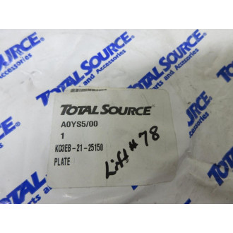 K03EB-21-25150 Metal Plate 3EB-21-25150 - Used