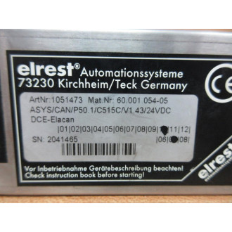 Elrest 1051473 Conveyor Control Panel - Used